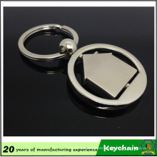 2016 Top Grade Metal House Shape Keychain with Laser Logo Custom House Key Chain